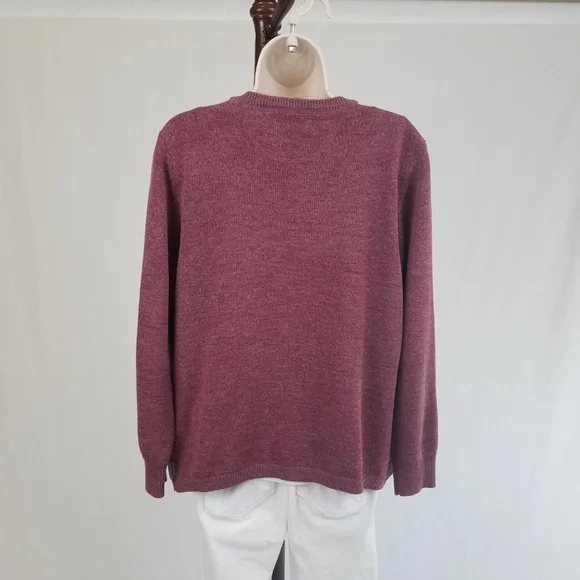 Woolrich cardigan button front wool pink purple L - Picture 2 of 7